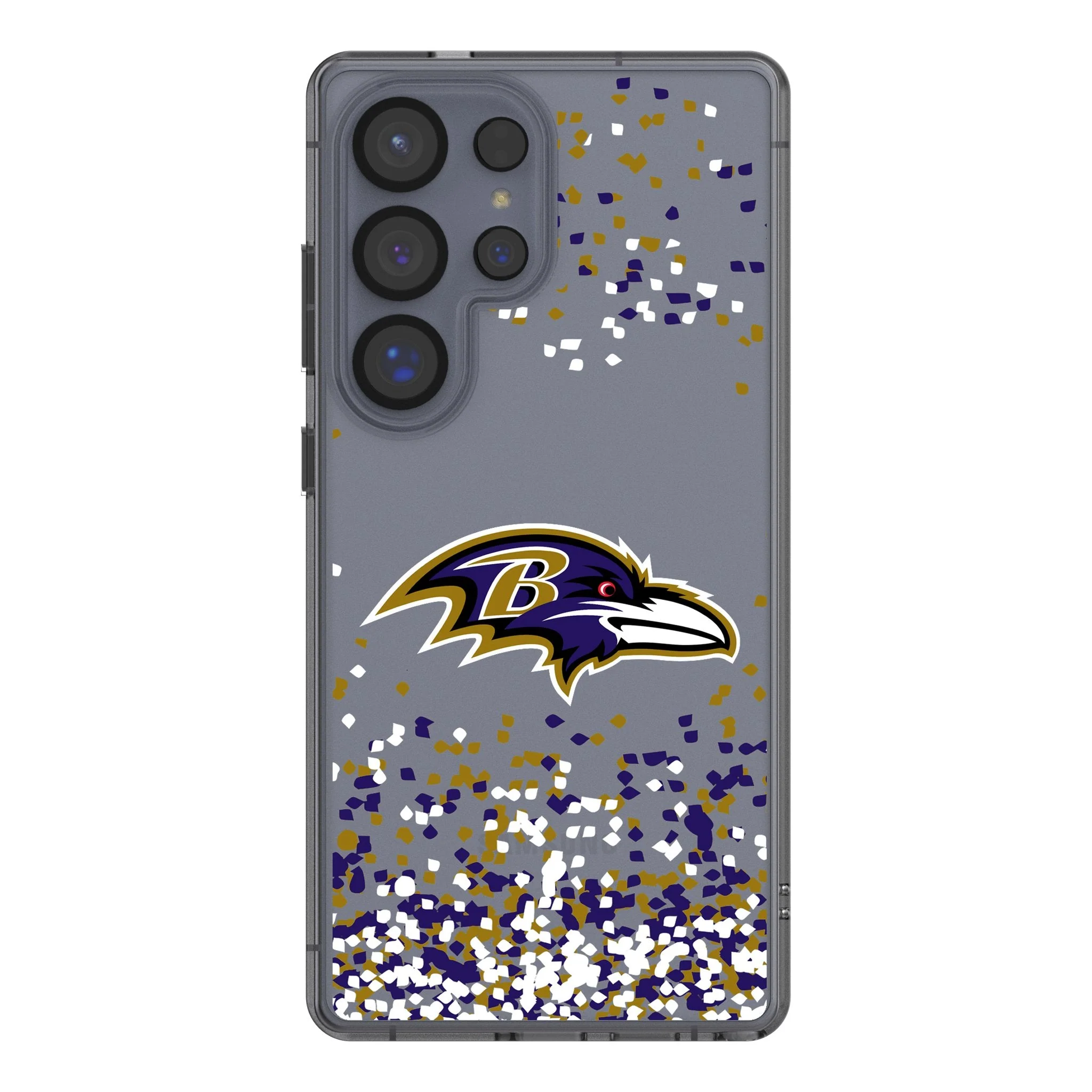 Baltimore Ravens Confetti Clear Phone Case for Samsung Galaxy