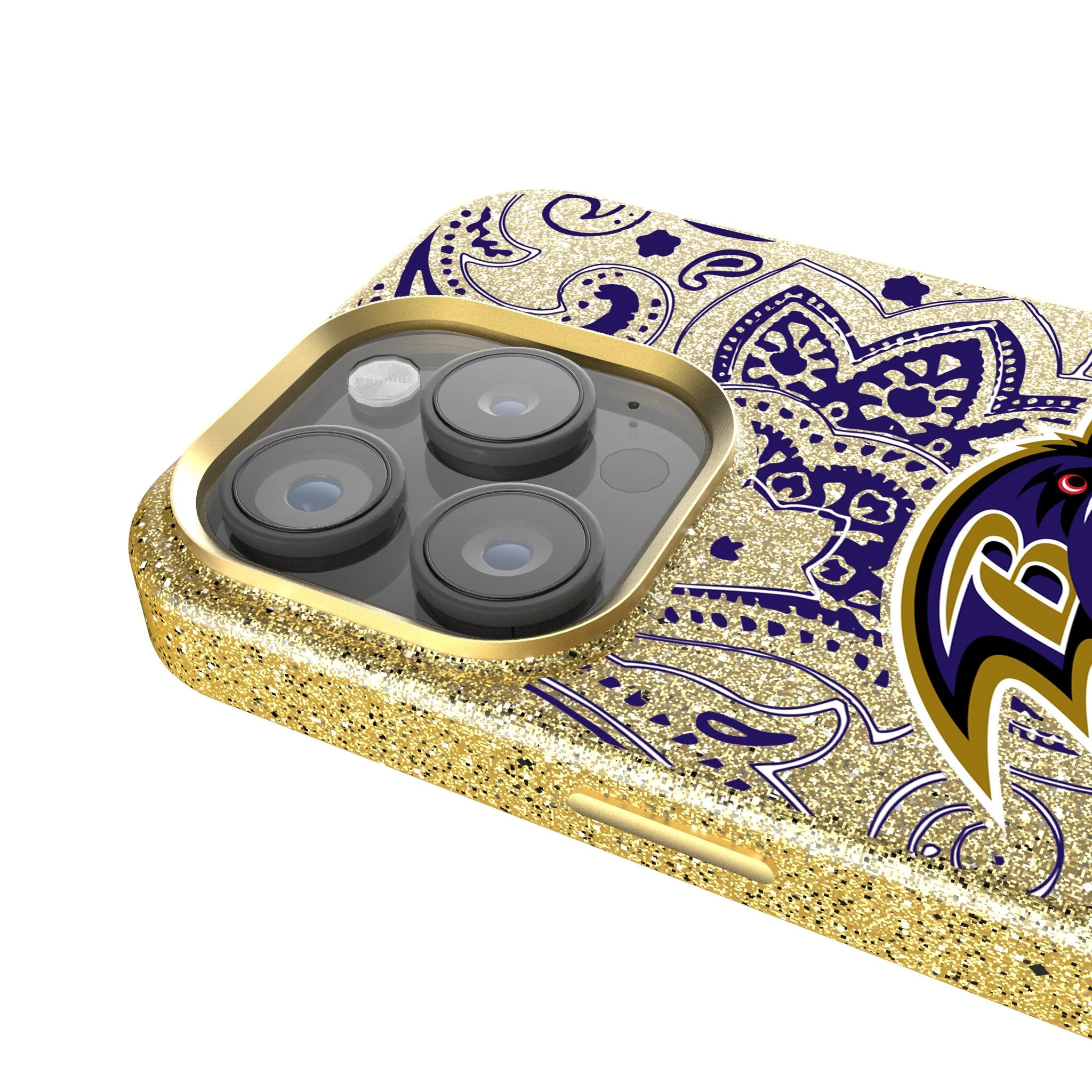 Baltimore Ravens Paisley Bling Phone Case - Image 4
