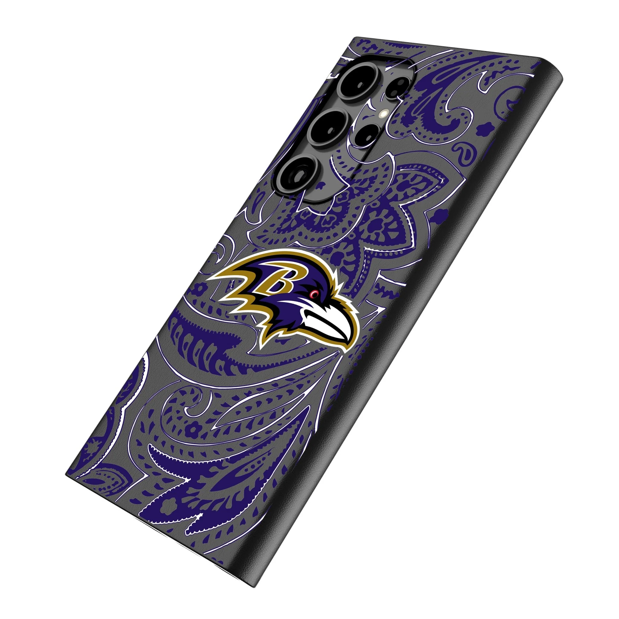 Baltimore Ravens Paisley MagSafe Compatible Phone Case for Samsung Galaxy - Image 2