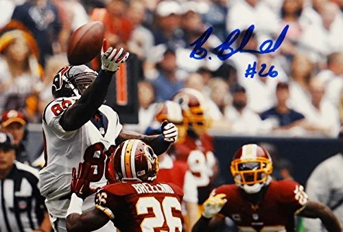 Bashaud Breeland Autographed 8x10 Redskins Against Texans Photo with JSA W Auth - Image 2