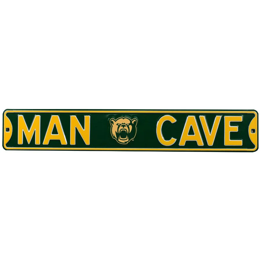Baylor Bears 2020 -MAN CAVE - Embossed Steel Street Sign
