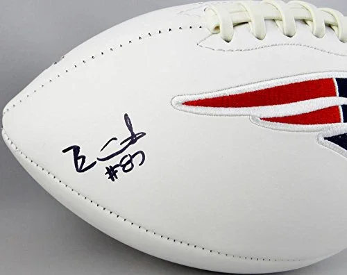 Ben Coates Autographed New England Patriots Logo Football- Beckett Auth - Image 2