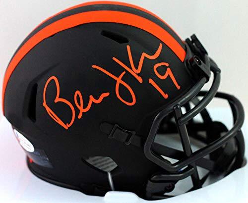 Bernie Kosar Autographed Browns Eclipse Mini Helmet - Beckett Witness Black