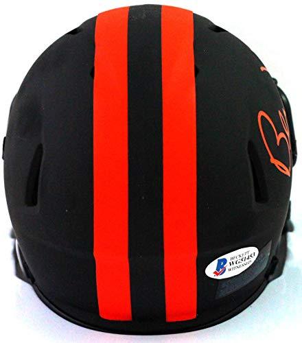 Bernie Kosar Autographed Browns Eclipse Mini Helmet - Beckett Witness Black - Image 2