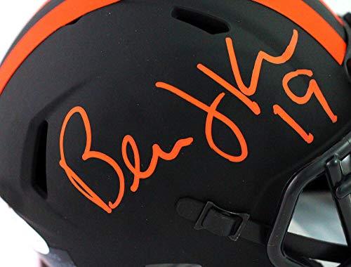 Bernie Kosar Autographed Browns Eclipse Mini Helmet - Beckett Witness Black - Image 3