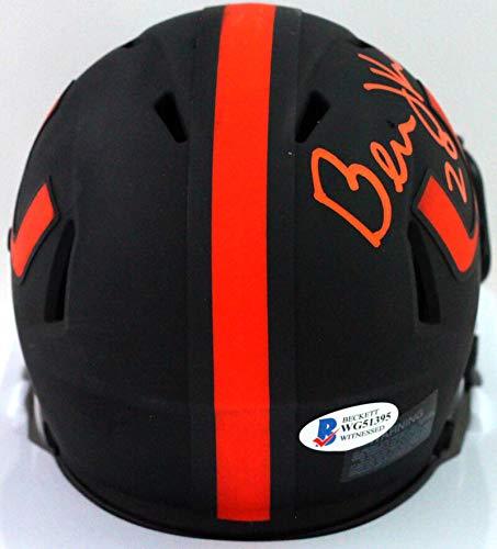 Bernie Kosar Autographed Hurricanes Eclipse Mini Helmet- Beckett Witness Orange - Image 2