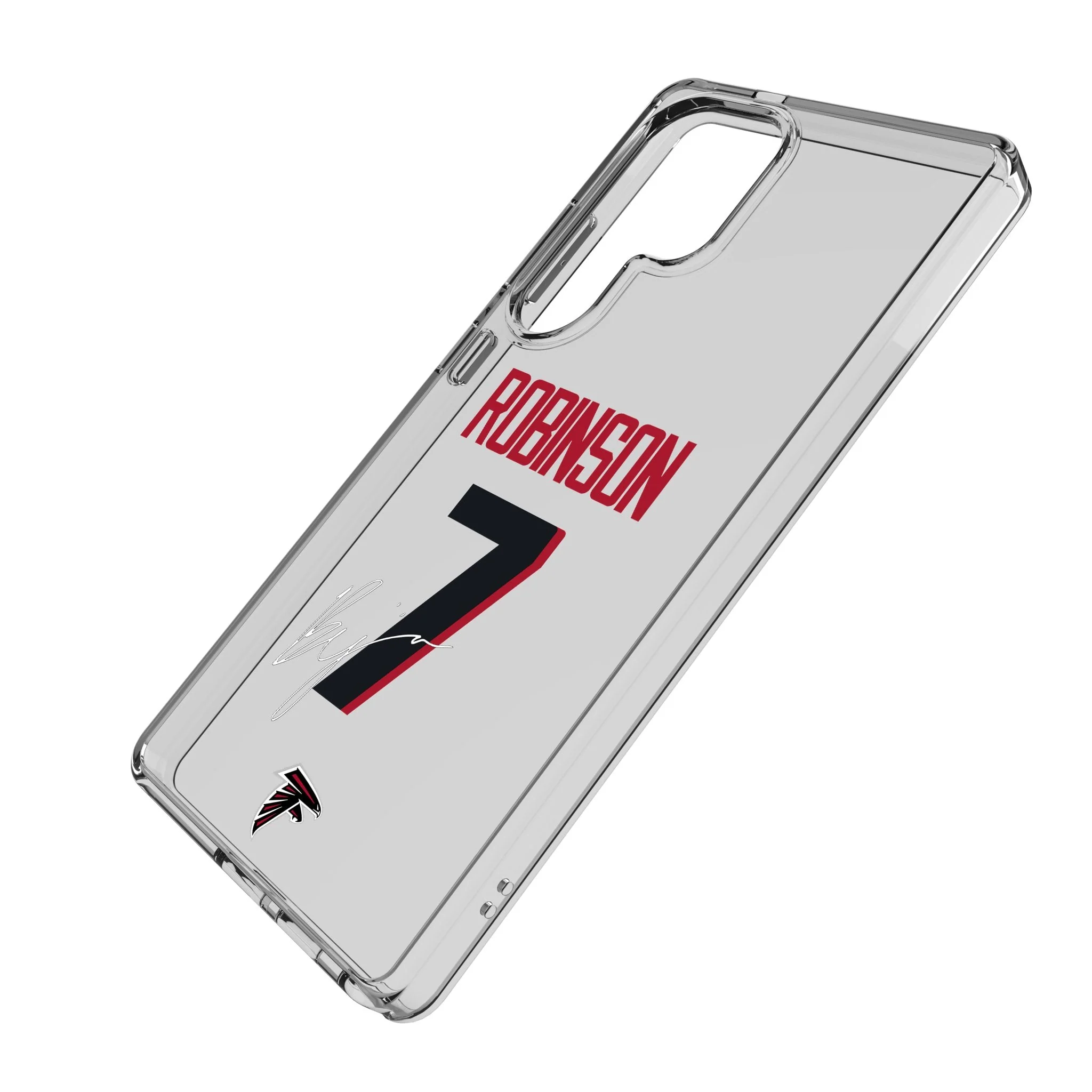 Bijan Robinson Atlanta Falcons 7 Game Tactic Clear Phone Case for Samsung Galaxy - Image 2