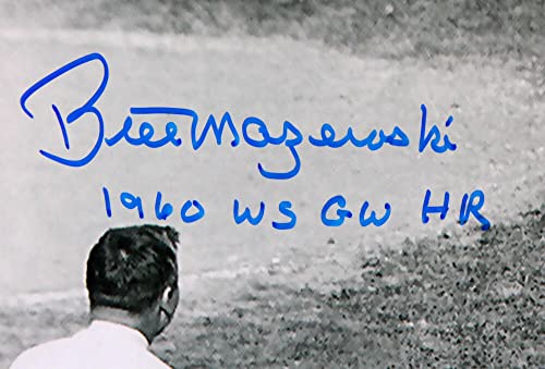 Bill Mazeroski Autographed 16x20 1960 GW WS Home Run Celebration Photo-JSA W Blue - Image 2
