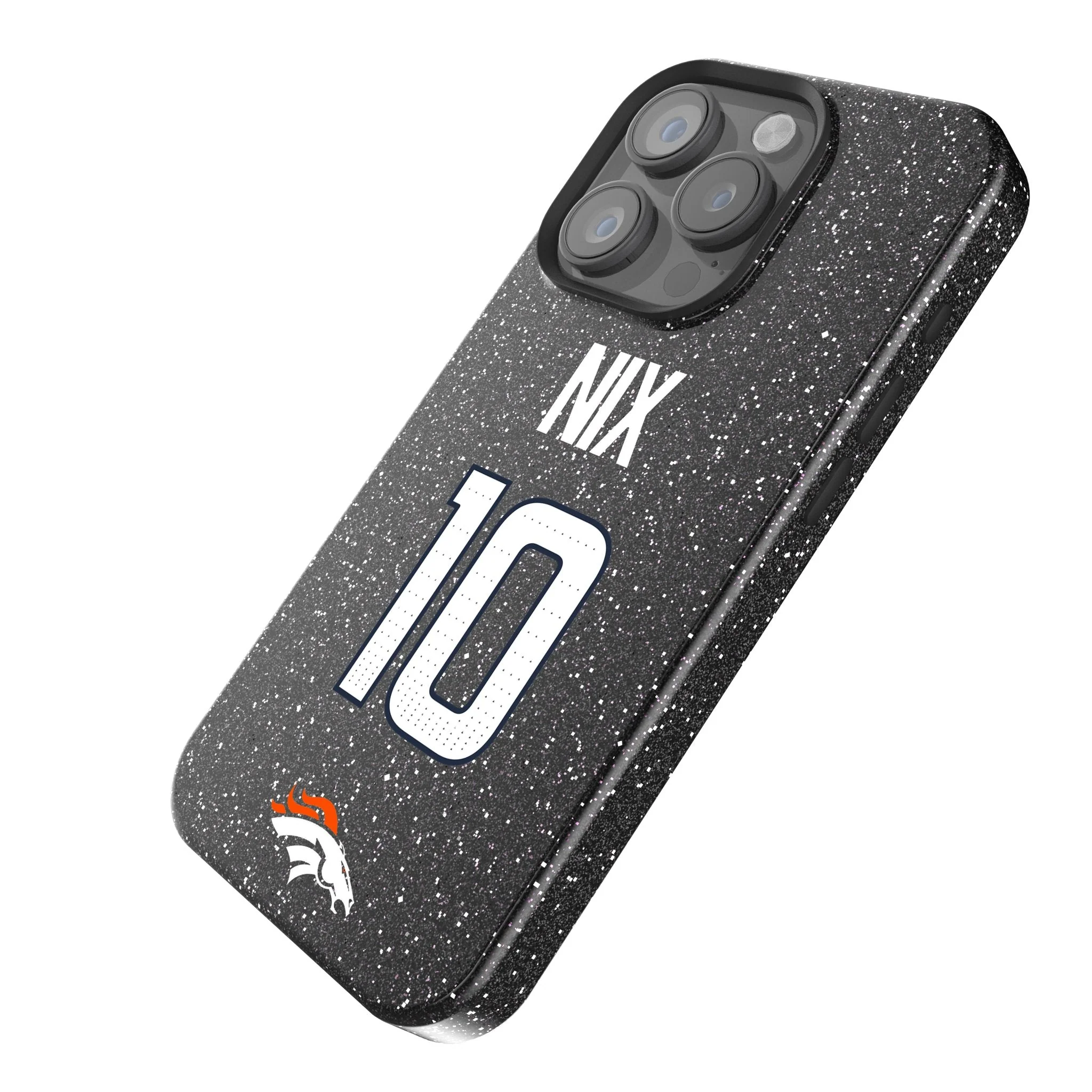 Bo Nix Denver Broncos 10 Game Tactic Bling Phone Case for Apple iPhone - Image 2