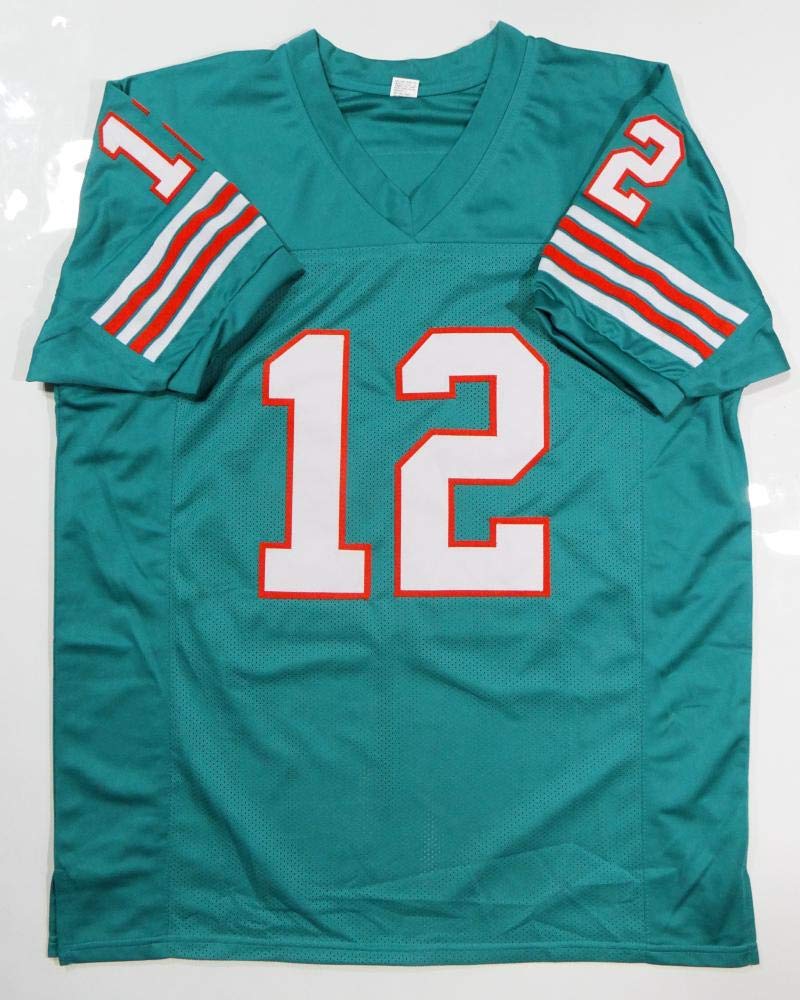 Bob Griese Autographed Teal Pro Style Jersey - JSA Witness Auth 2 Top - Image 2