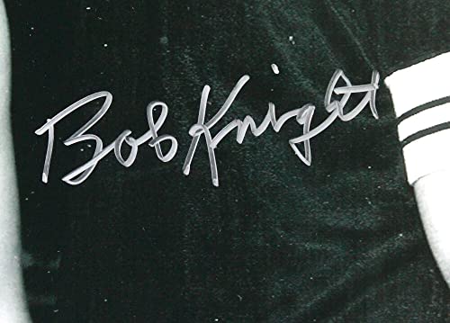 Bob Knight Autographed 16x20 B&W w/Coach K Photo- JSA W Silver - Image 2