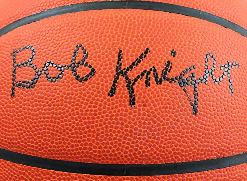 Bob Knight Autographed Wilson NCAA Basketball-JSA W Black - Image 4