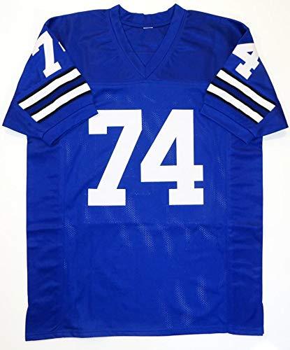 Bob Lilly Autographed Blue Pro Style Jersey w/HOF '80- JSA Witnessed Auth 4 - Image 3
