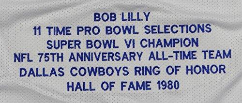 Bob Lilly Autographed White Stat Pro Style Jersey- JSA W Authenticated - Image 2
