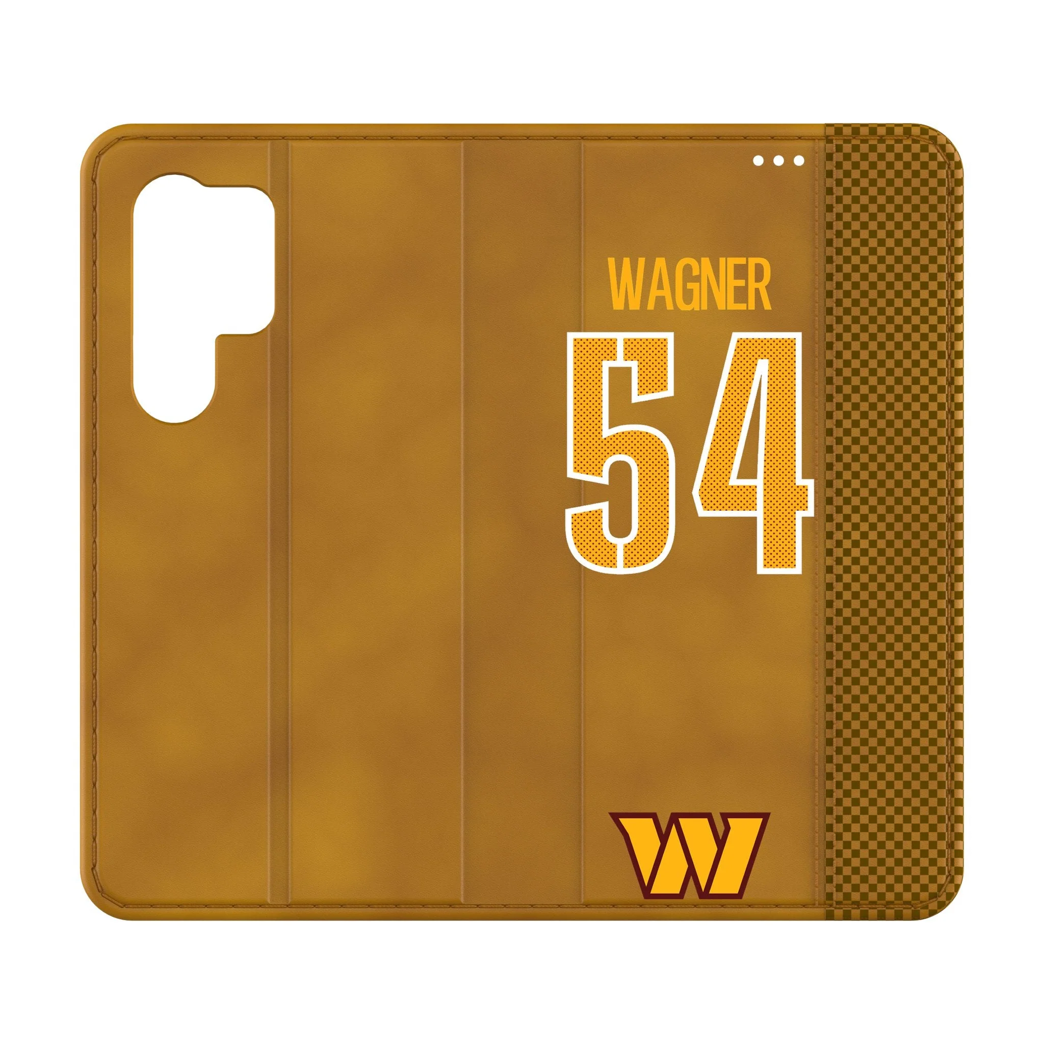 Bobby Wagner Washington Commanders 54 Game Tactic Folio Phone Case for Samsung Galaxy