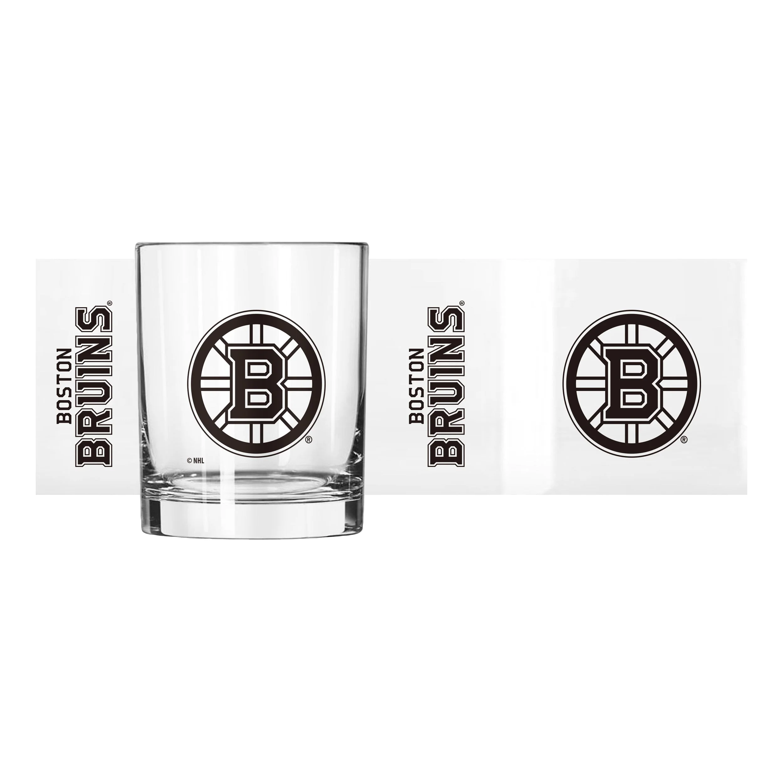 Boston Bruins 14oz Gameday Rocks Glass - Image 2