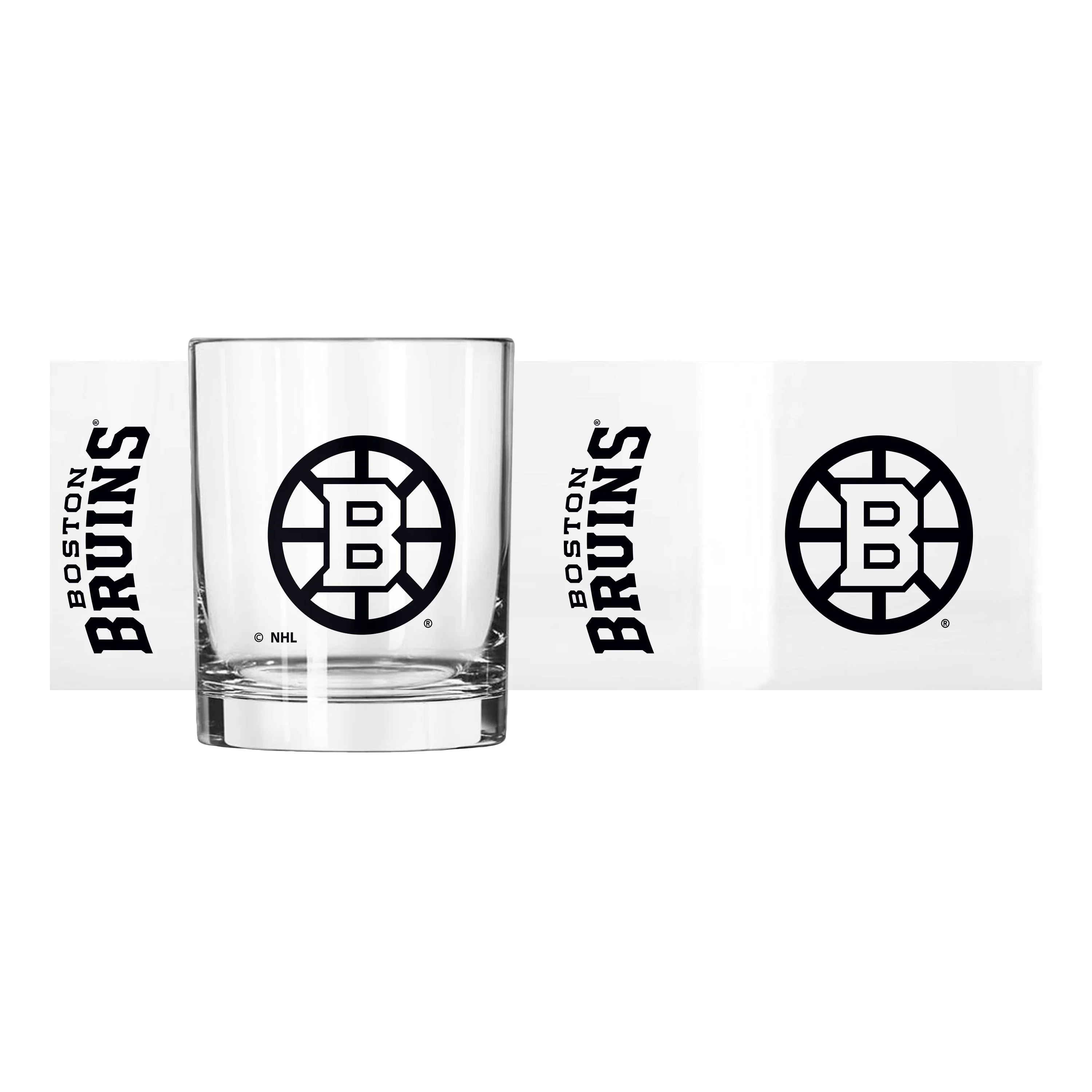 Boston Bruins 14oz Gameday Rocks Glass - Image 3
