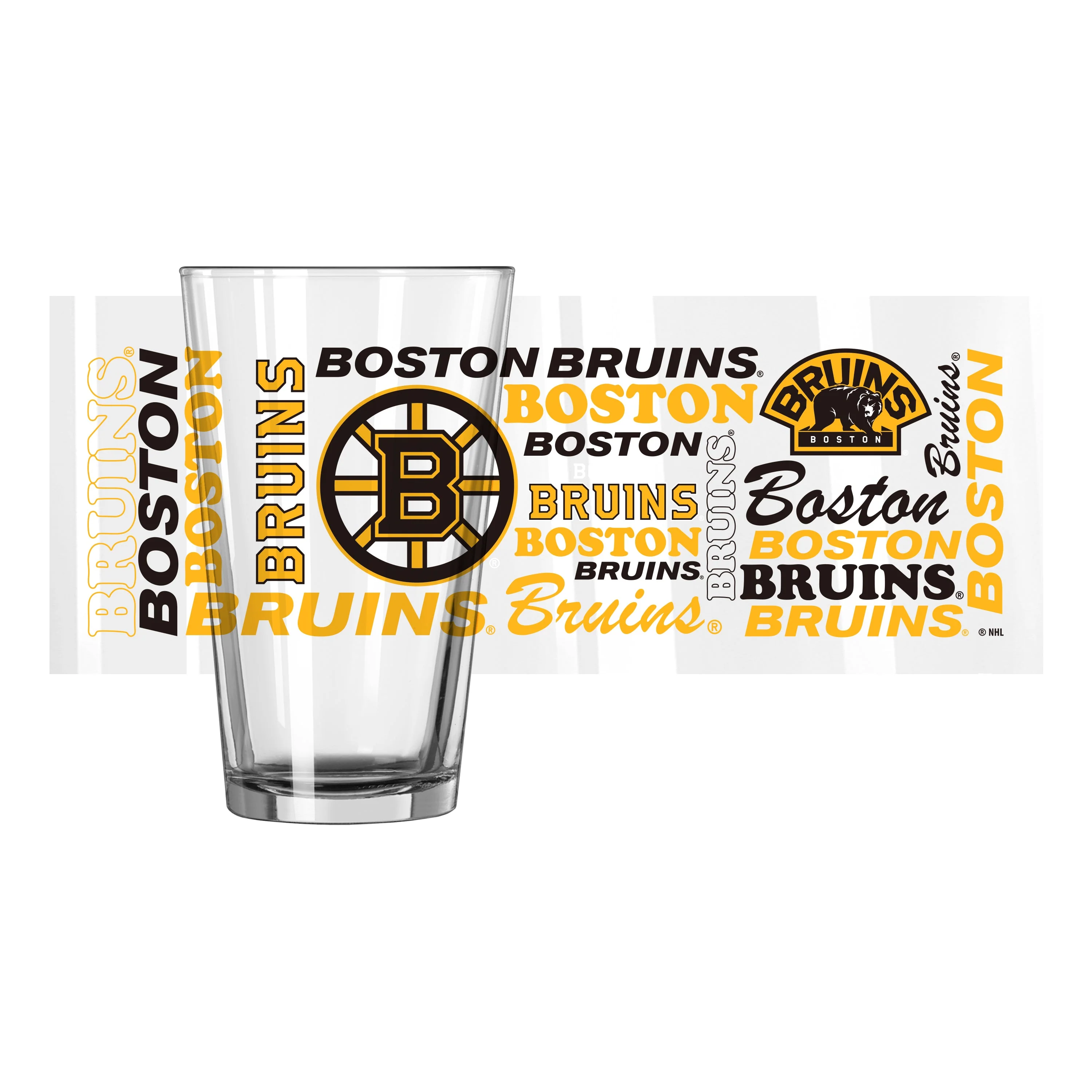 Boston Bruins 16oz Spirit Pint Glass - Image 2