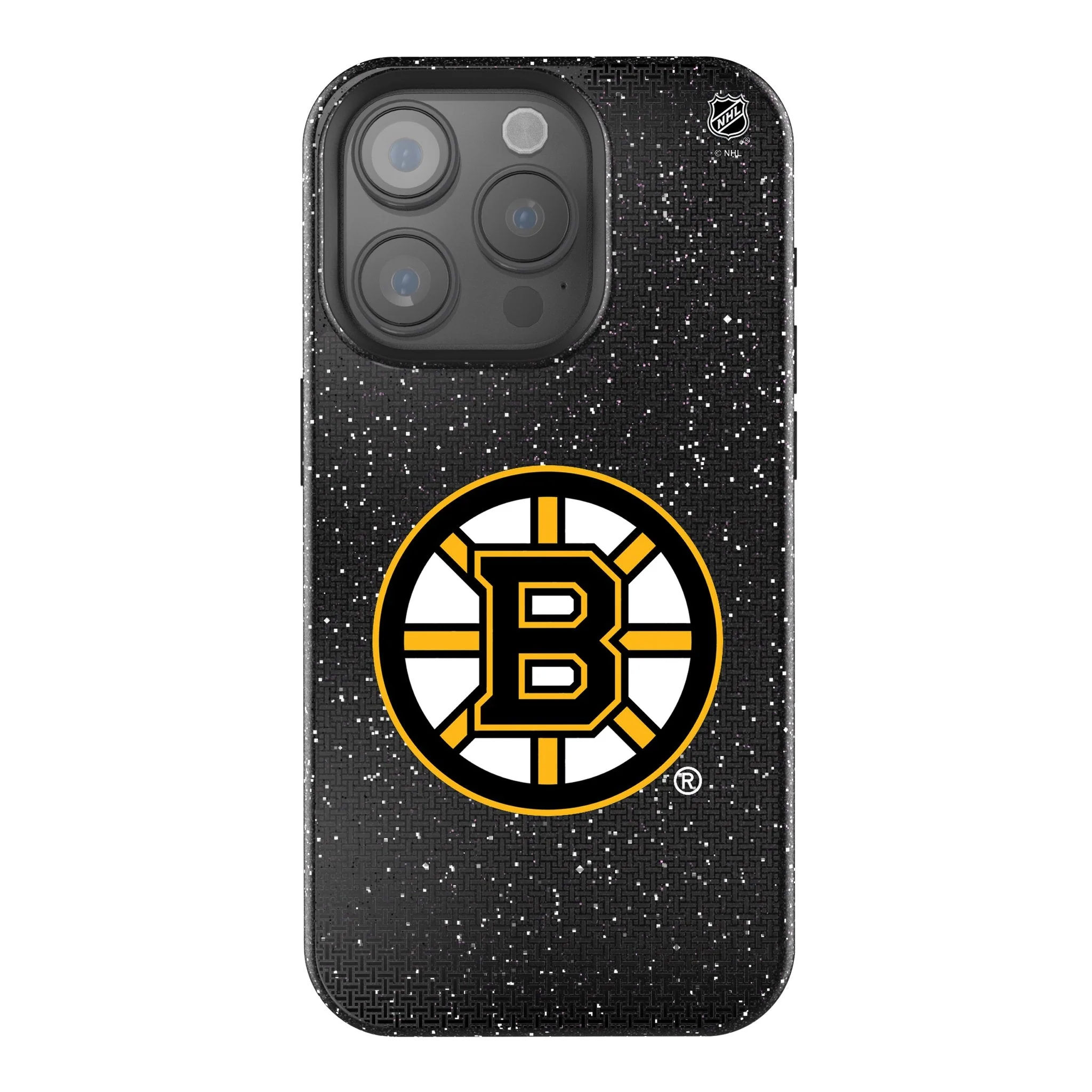 Boston Bruins Linen Bling Phone Case for Apple iPhone