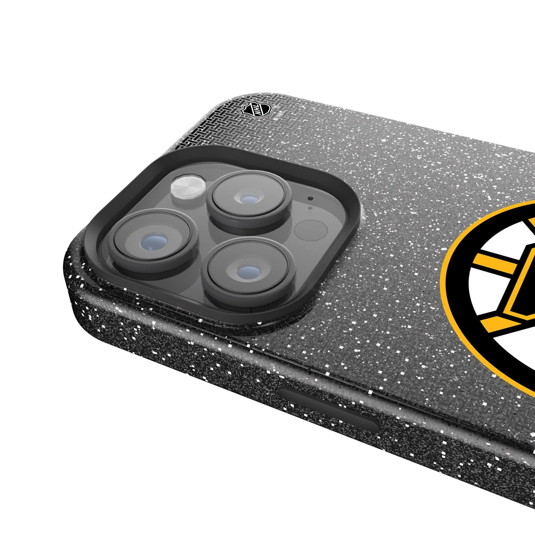 Boston Bruins Linen Bling Phone Case for Apple iPhone - Image 4