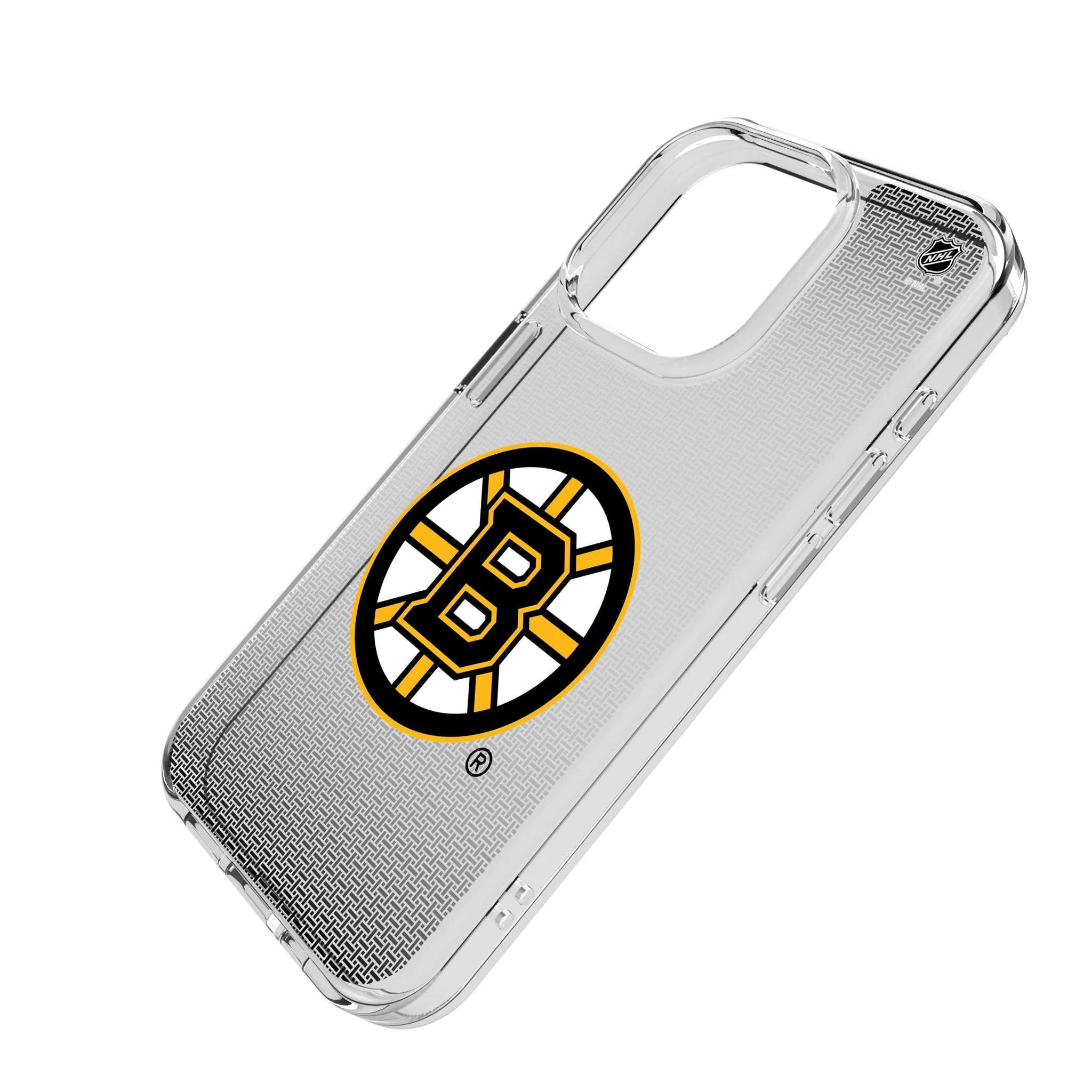 Boston Bruins Linen Clear Phone Case for Apple iPhone - Image 2