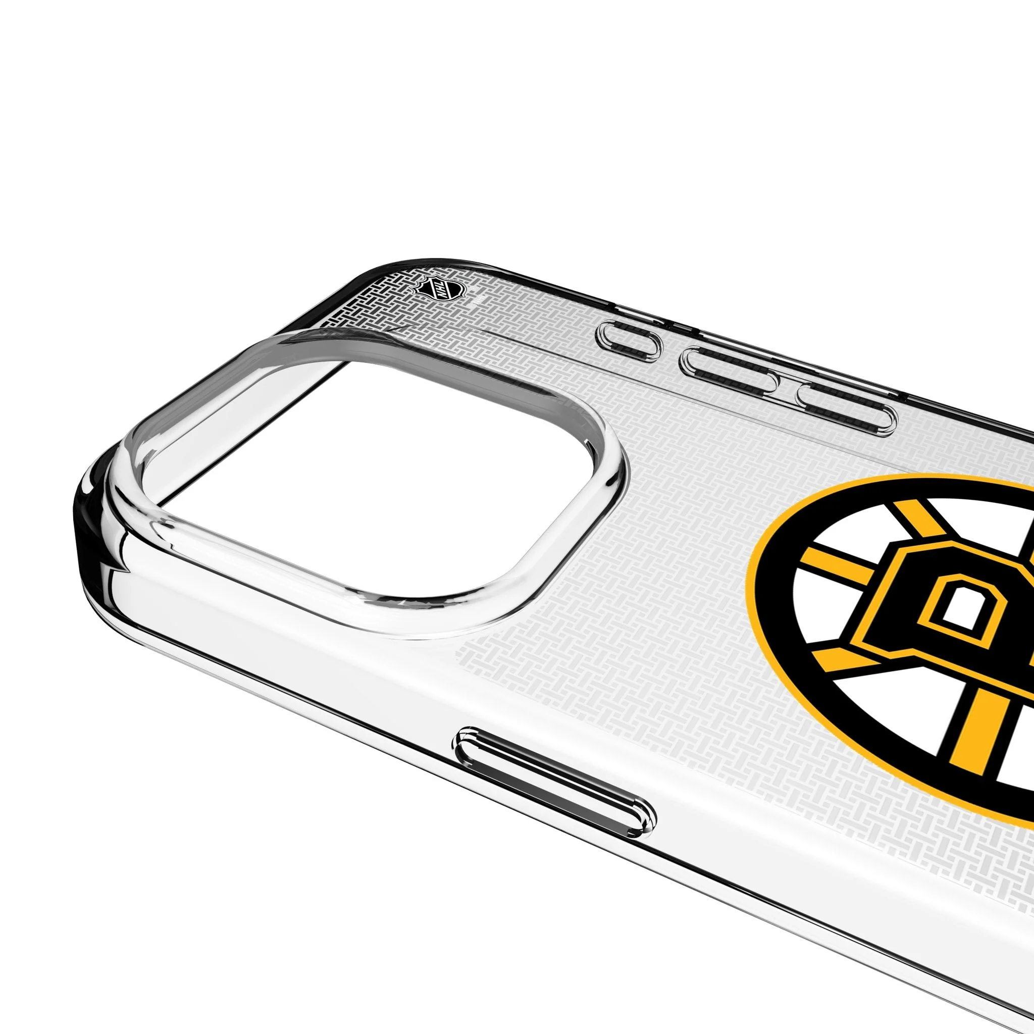 Boston Bruins Linen Clear Phone Case for Apple iPhone - Image 3