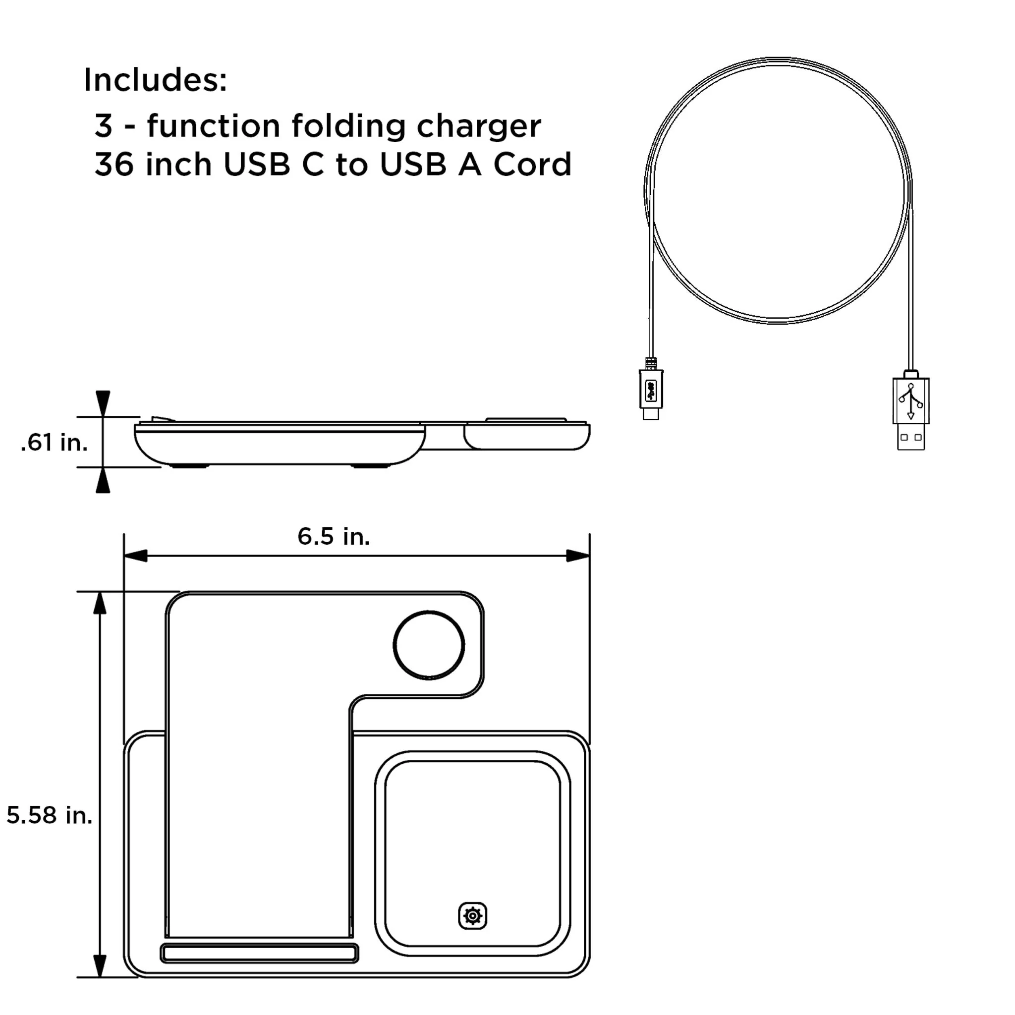 Boston Bruins Monocolor Tilt 3 in 1 Charging Station - Image 4