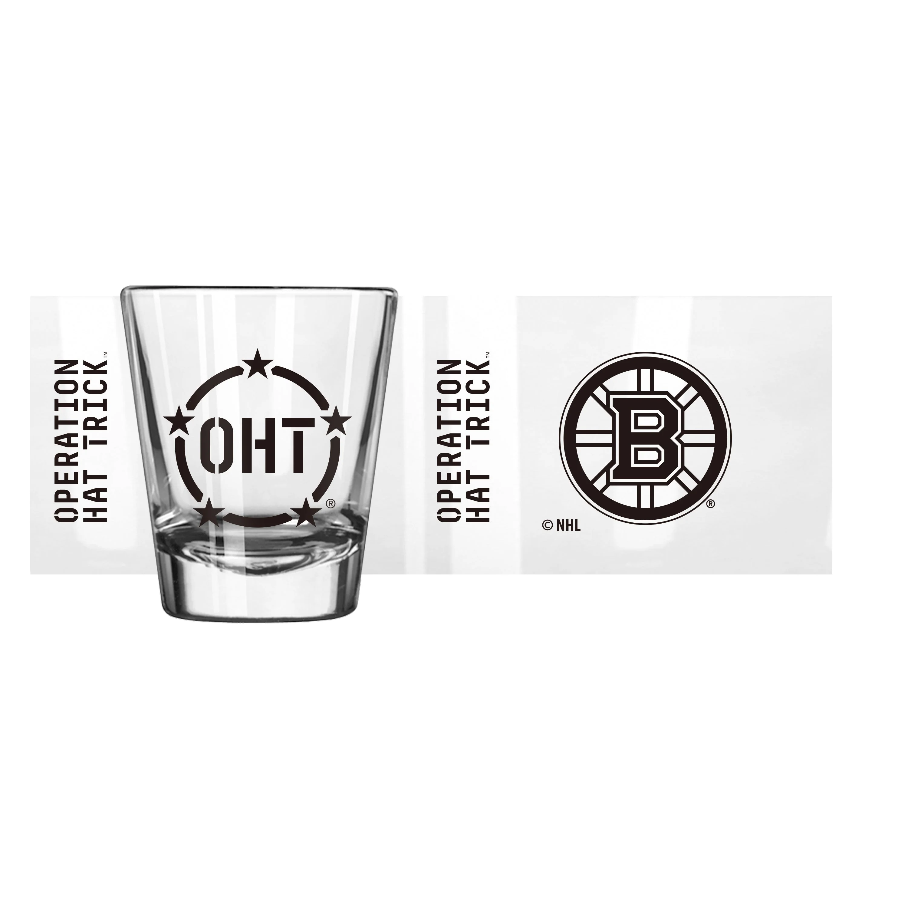 Boston Bruins OHT 2oz Shot Glass - Image 2