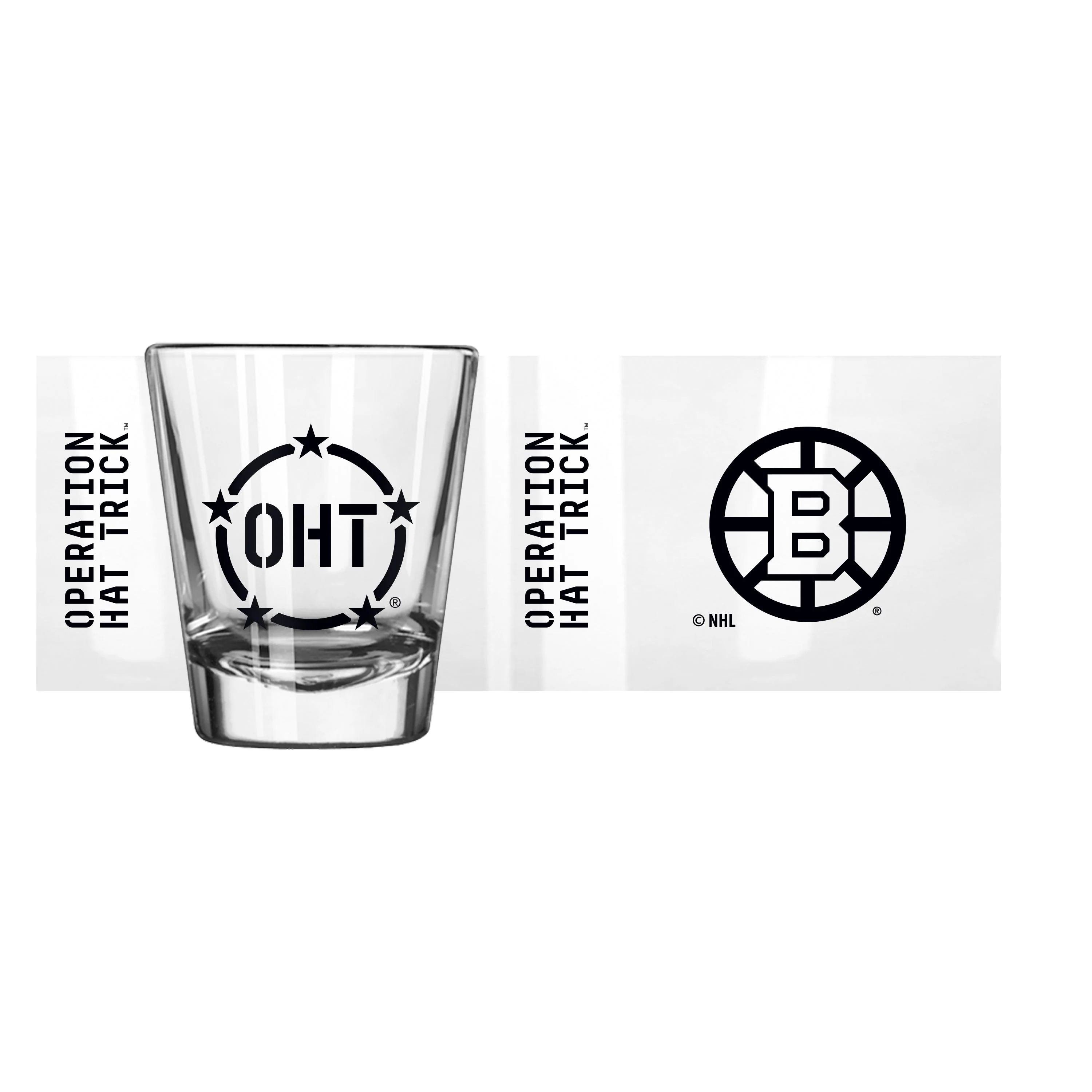 Boston Bruins OHT 2oz Shot Glass - Image 3