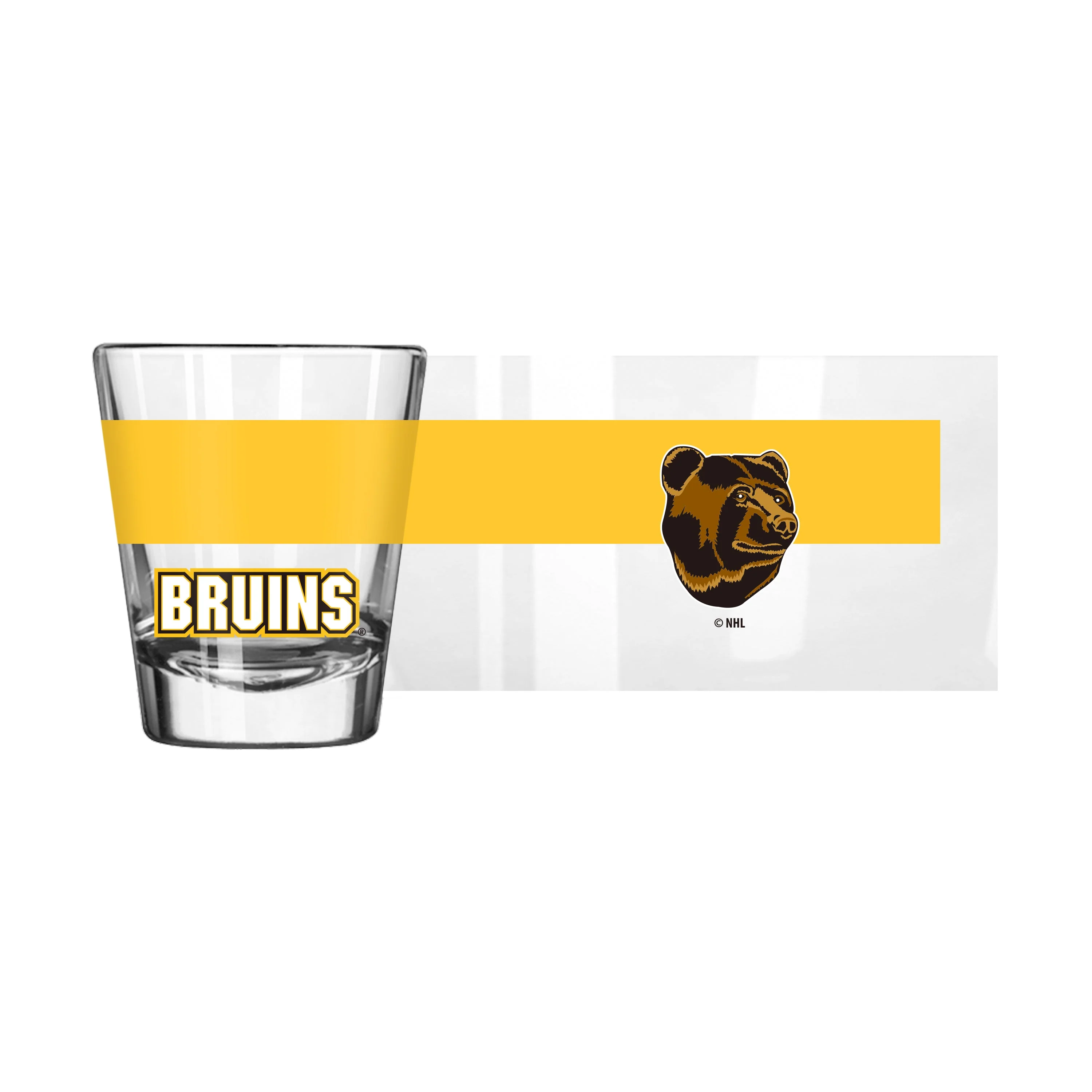 Boston Bruins Reverse Retro 2oz Colorblock Shot Glass - Image 2