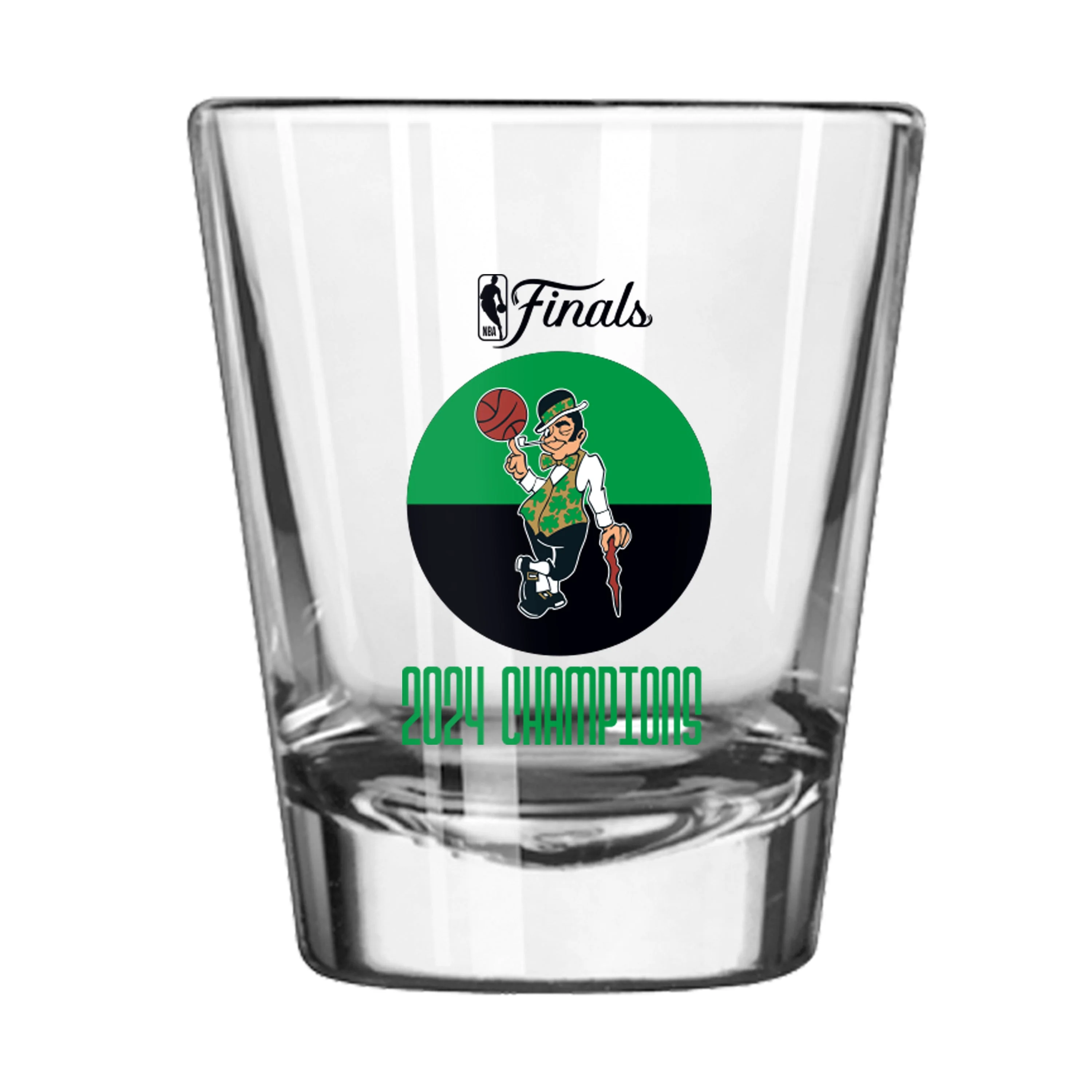 Boston Celtics 2oz 2024 NBA Champions Flipside Shot Glass