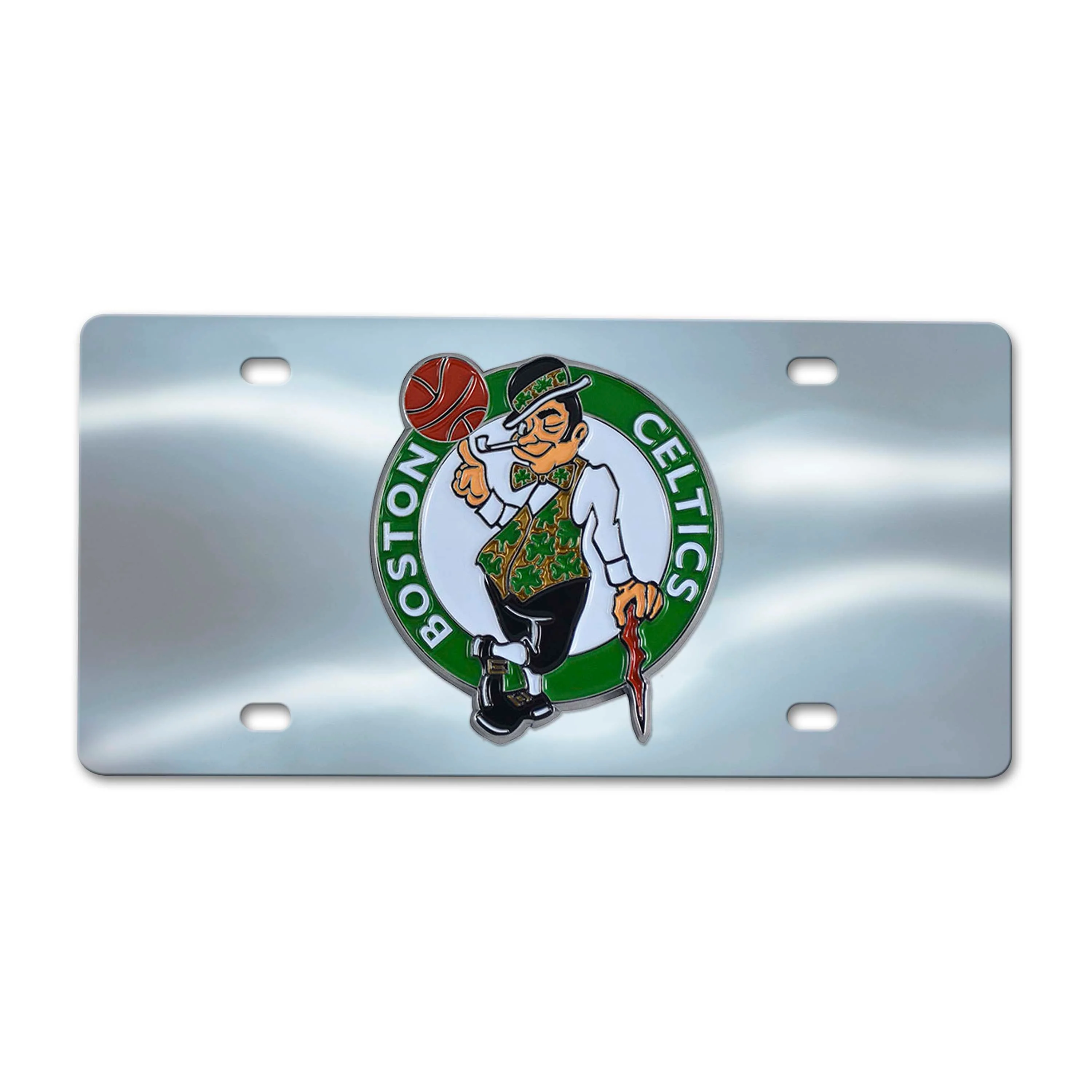 Boston Celtics Chrome Diecast License Plate