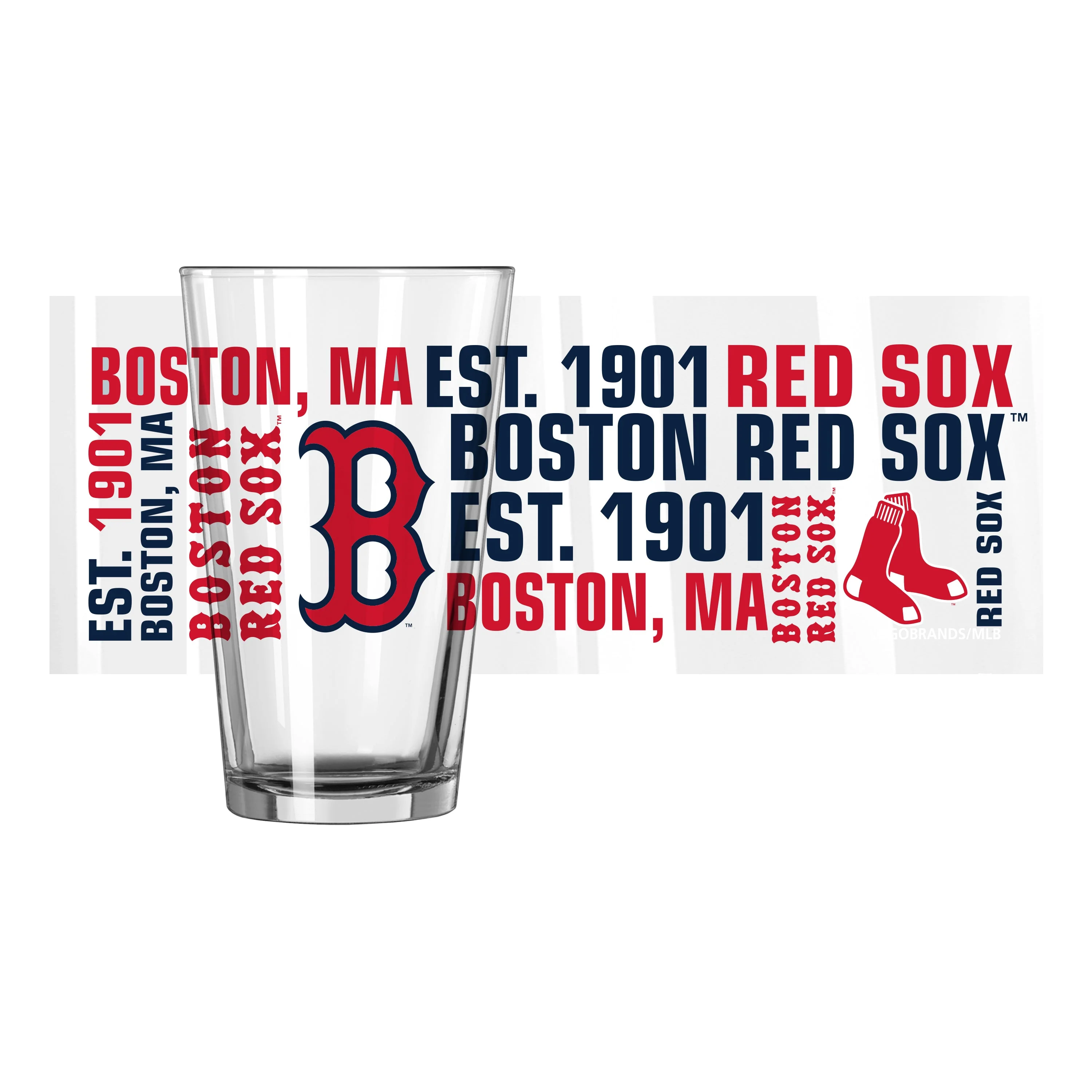 Boston Red Sox 16oz Spirit Pint Glass - Image 2