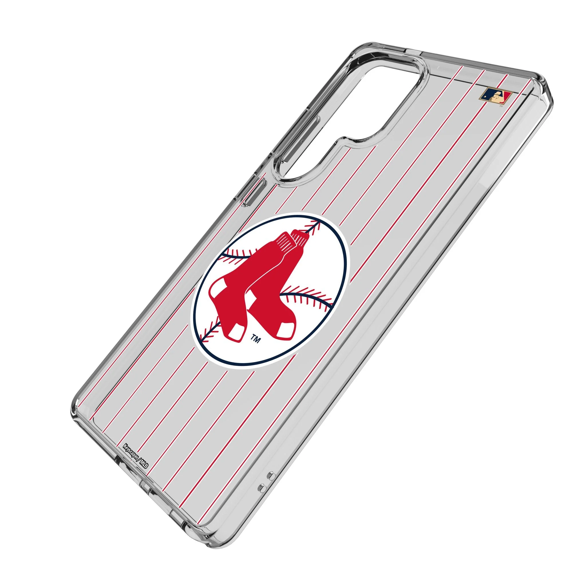 Boston Red Sox 1970-1975 - Cooperstown Collection Pinstripe Clear Phone Case for Samsung Galaxy - Image 2