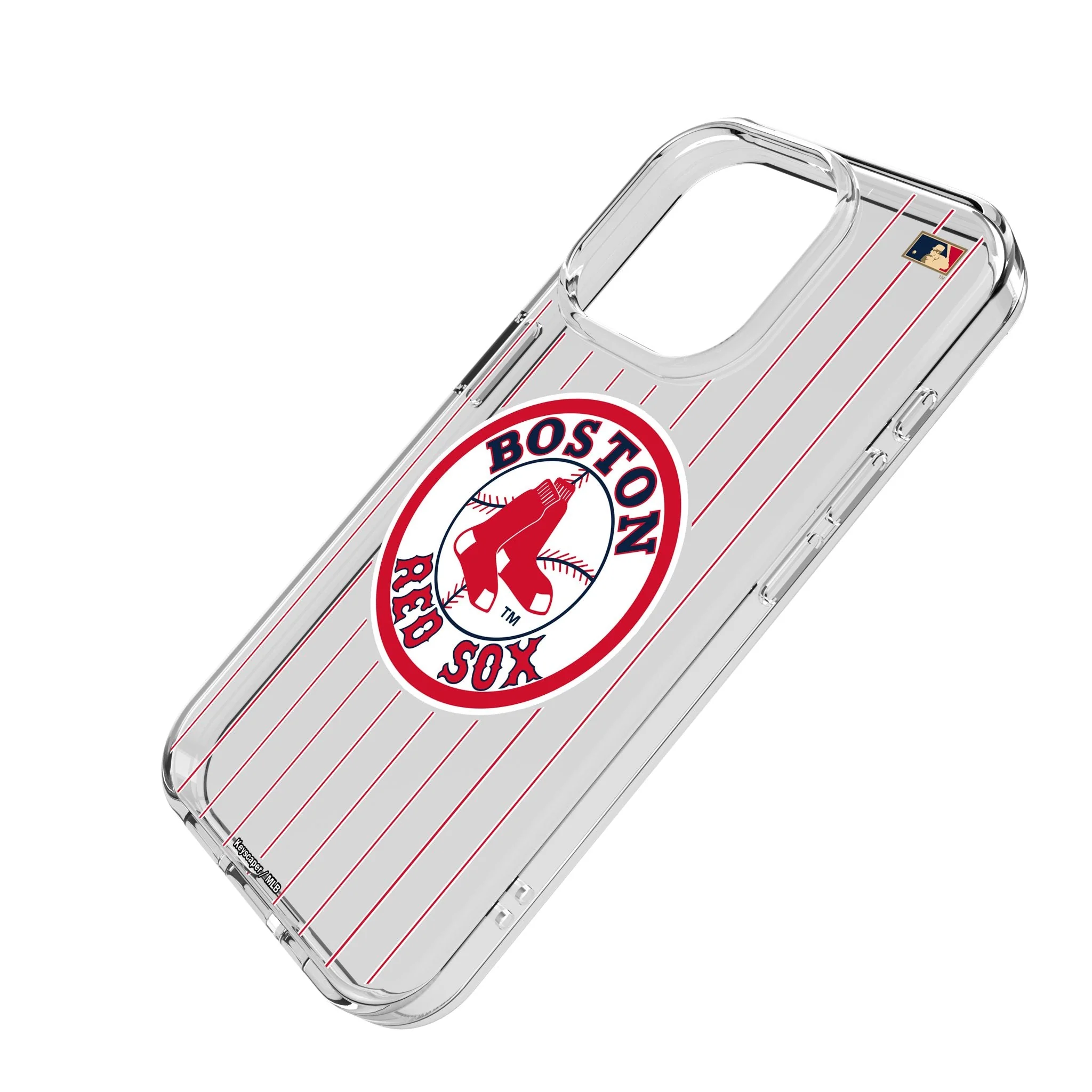 Boston Red Sox 1976-2008 - Cooperstown Collection Pinstripe Clear Phone Case for Apple iPhone - Image 2