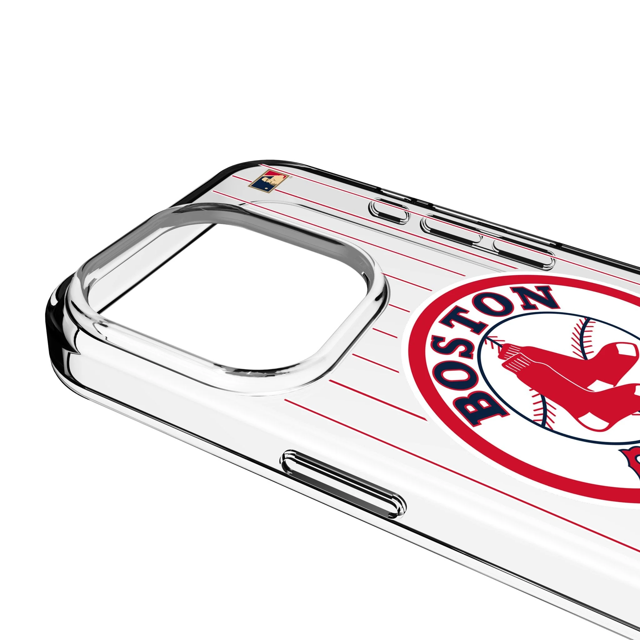 Boston Red Sox 1976-2008 - Cooperstown Collection Pinstripe Clear Phone Case for Apple iPhone - Image 3