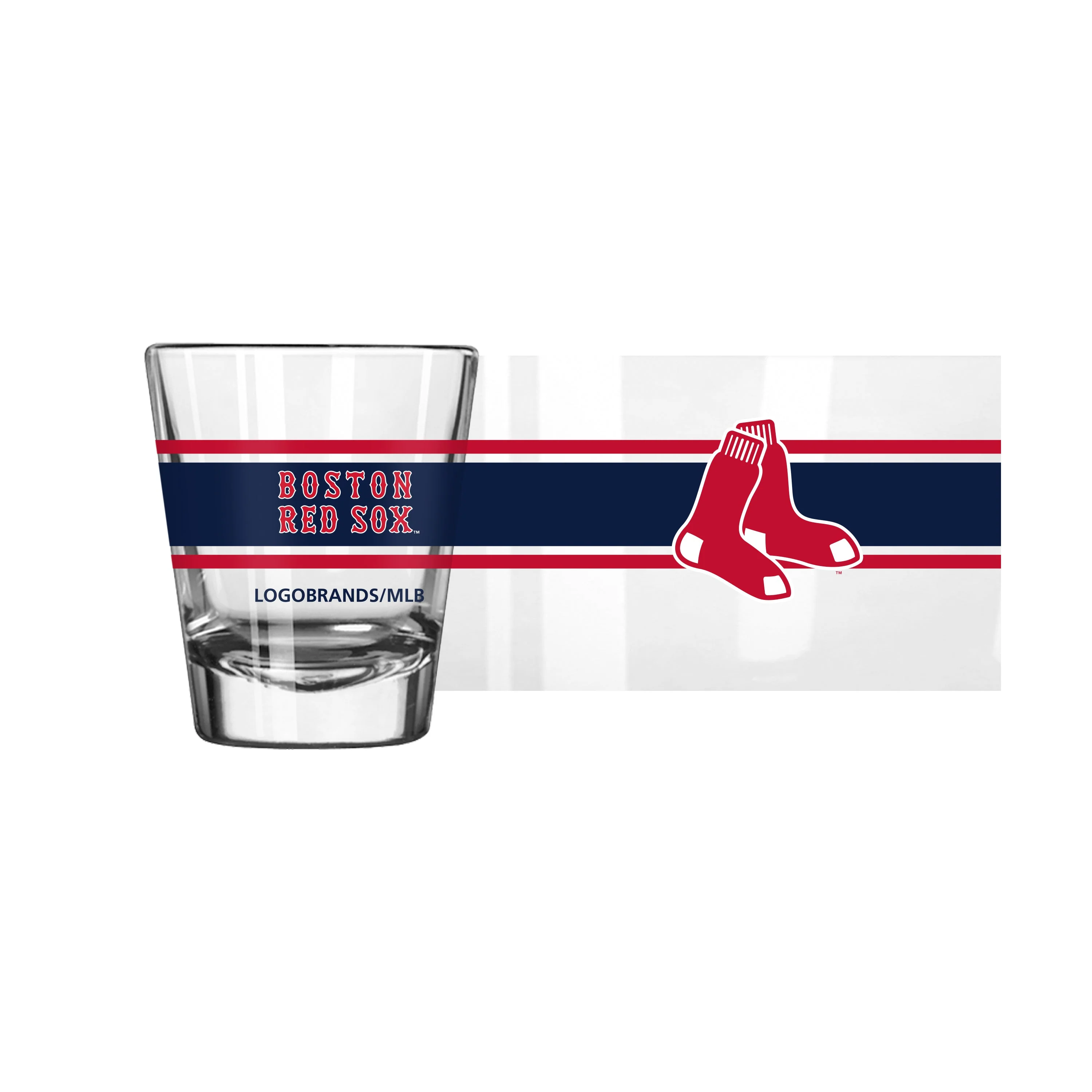 Boston Red Sox 2oz Stripe Shot Glass - Image 2