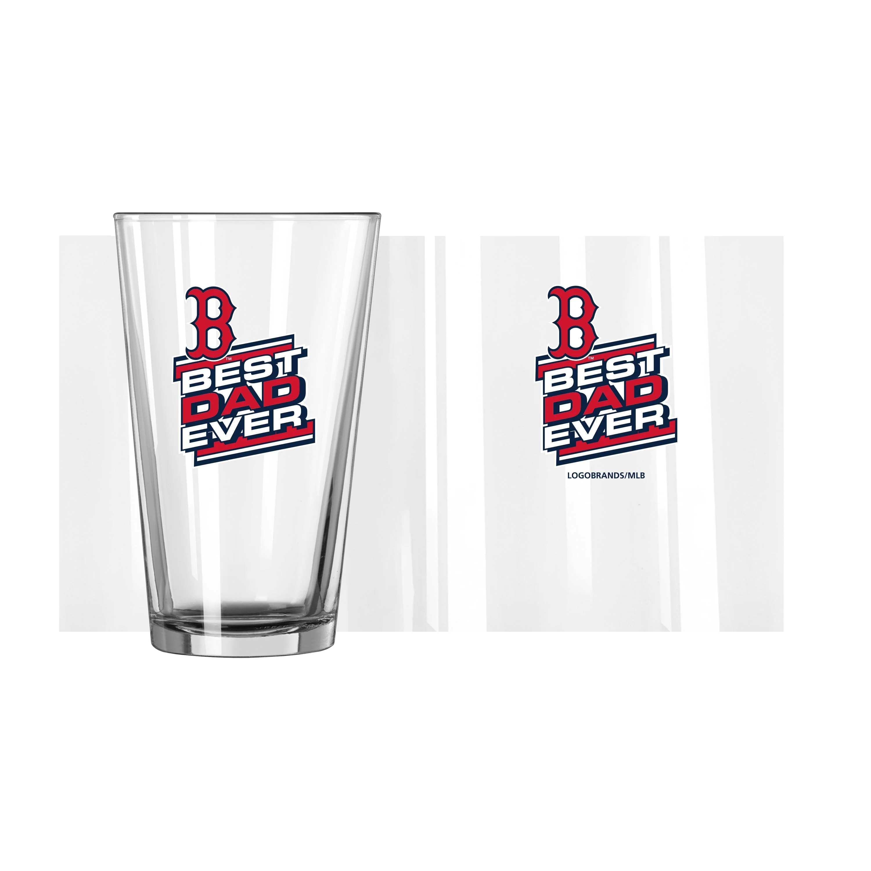 Boston Red Sox Best Dad 16oz Pint Glass - Image 2
