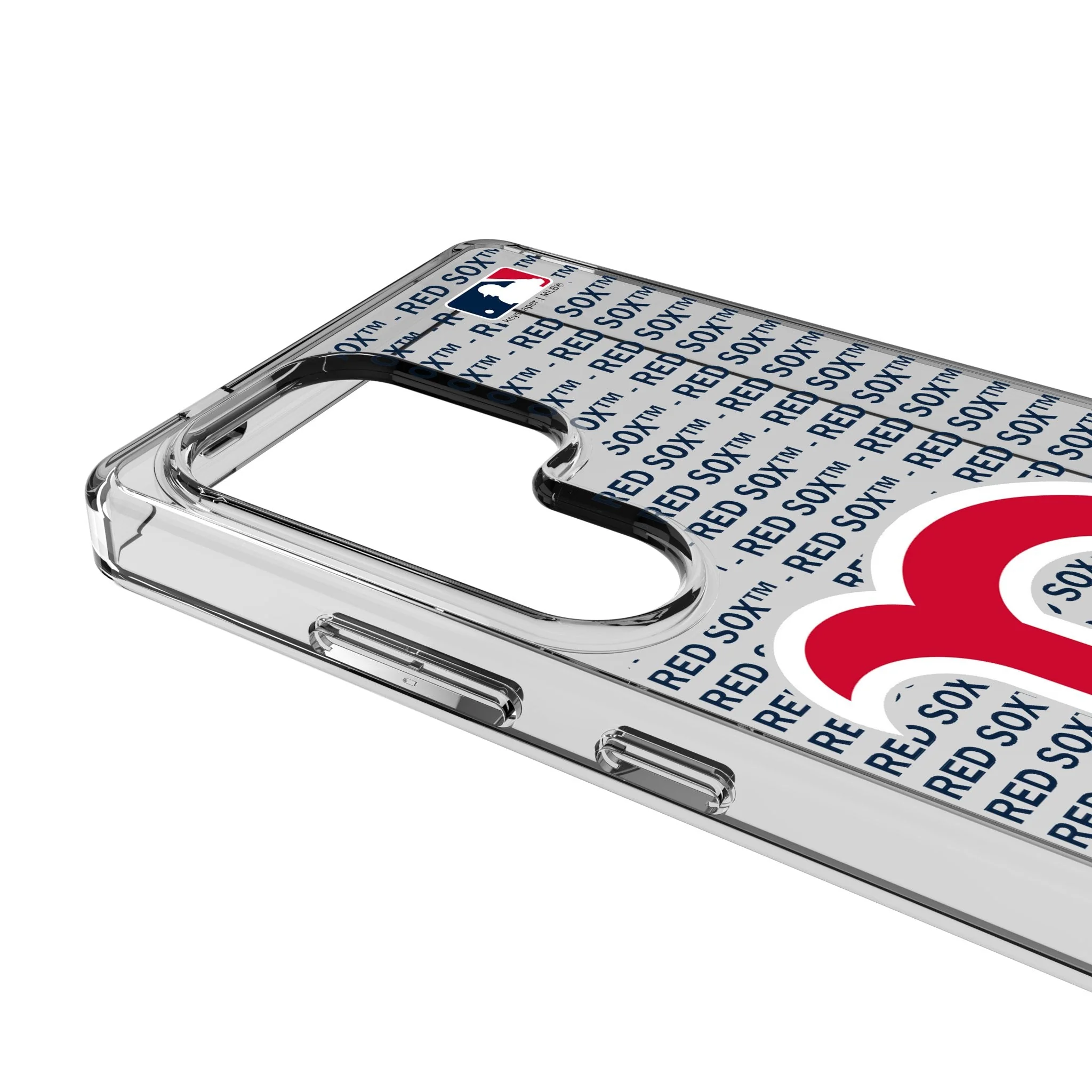Boston Red Sox Text Backdrop Clear Phone Case for Samsung Galaxy - Image 3