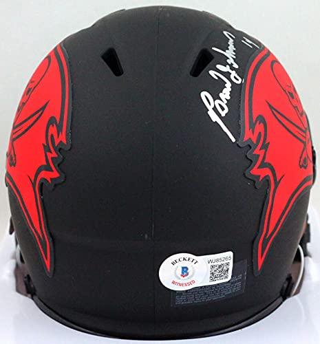 Brad Johnson Autographed Buccaneers Eclipse Speed Mini Helmet- Beckett W Silver - Image 2