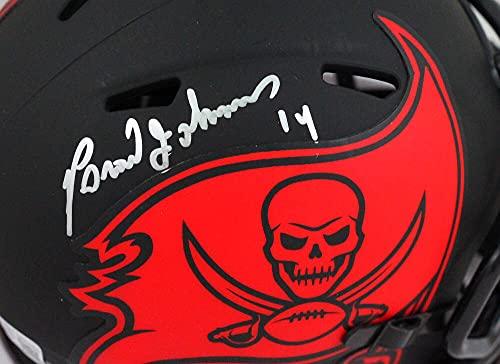 Brad Johnson Autographed Buccaneers Eclipse Speed Mini Helmet- Beckett W Silver - Image 3