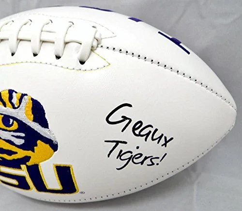 Brad Wing Autographed LSU Tigers Logo Football W/ Geaux Tigers- JSA W Auth - Image 3