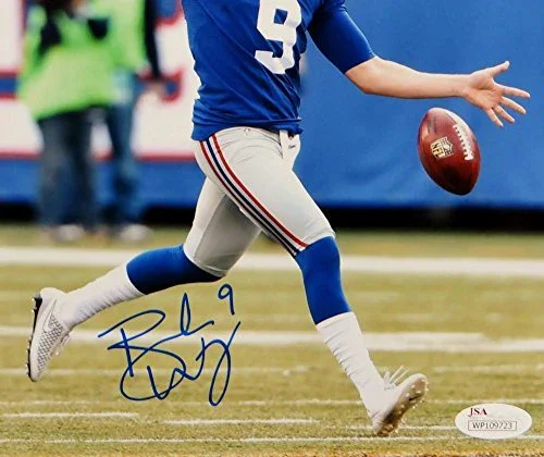 Brad Wing Autographed New York Giants 8x10 Punting Photo- JSA Witnessed Auth - Image 2