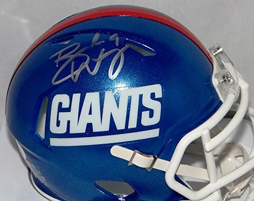 Brad Wing Autographed New York Giants Color Rush Mini Helmet Silver- JSA W Auth - Image 2