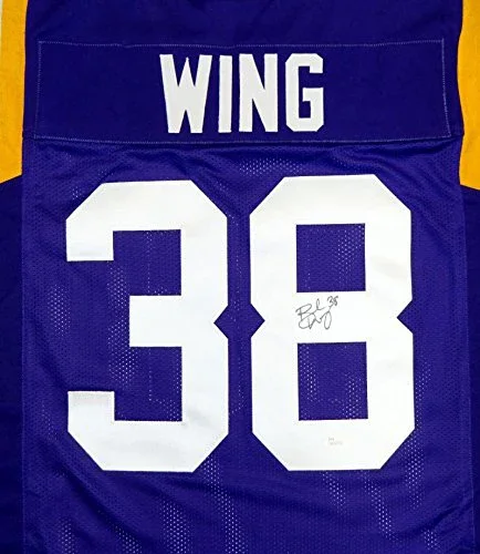 Brad Wing Autographed Purple College Style Jersey- JSA Witnessed Auth - Image 2