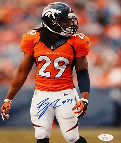 Bradley Roby Autographed Denver Broncos 8x10 Vertical Side View Photo- JSA Auth