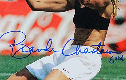Brandi Chastain Autographed Team USA 8x10 Victory Photo- JSA W Blue - Image 2