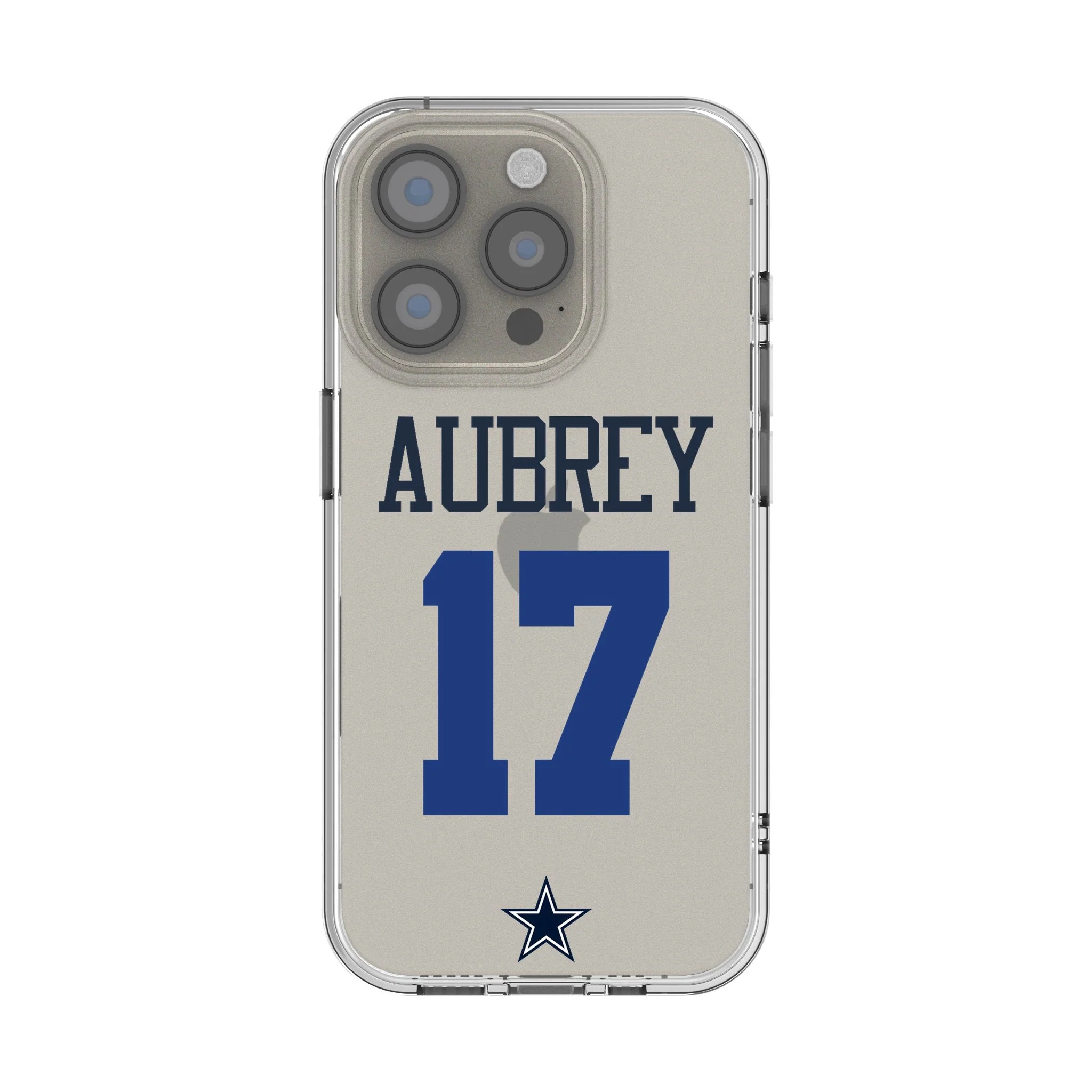 Brandon Aubrey Dallas Cowboys 17 Game Tactic Clear Phone Case for Apple iPhone