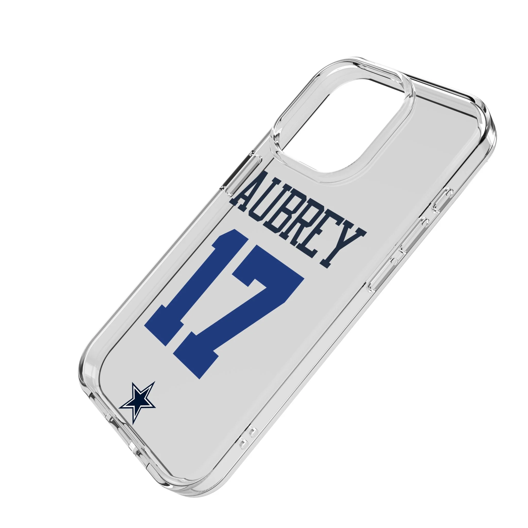 Brandon Aubrey Dallas Cowboys 17 Game Tactic Clear Phone Case for Apple iPhone - Image 2