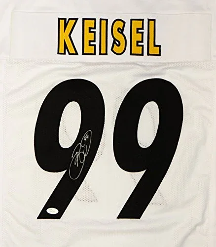 Brett Keisel Autographed Pro Style White Jersey with JSA Witnessed Authentic - Image 2